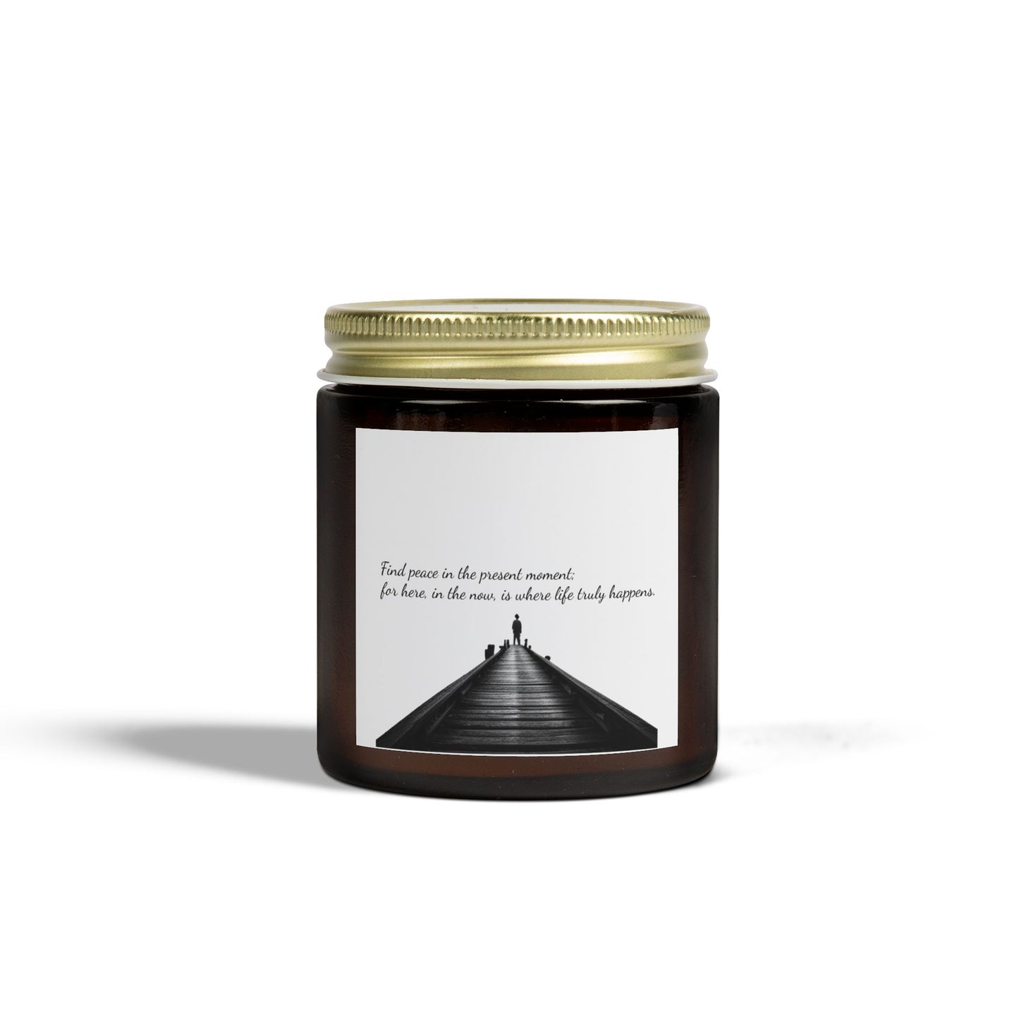 Scented Candle With Peace Quote (4oz, 9oz)