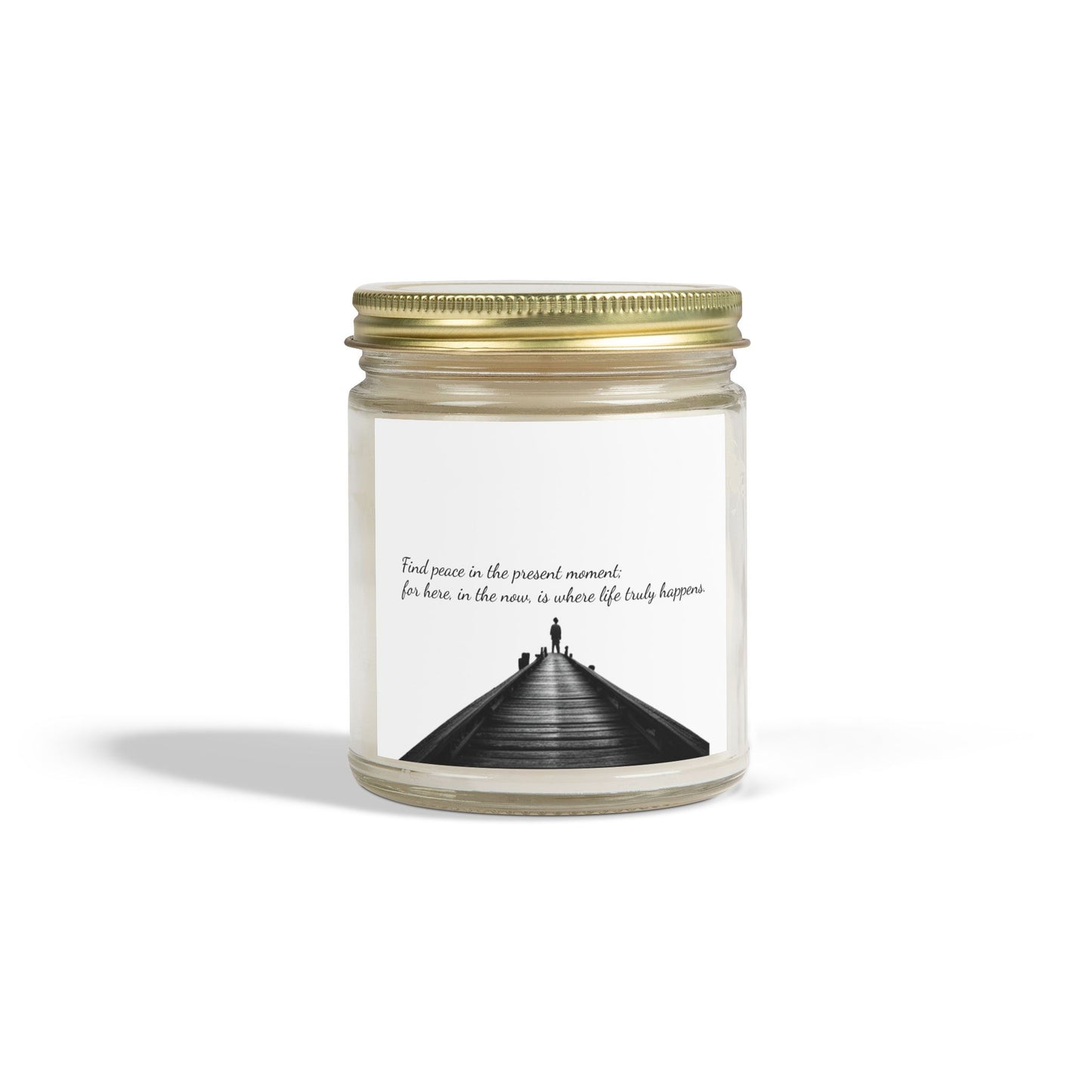 Scented Candle With Peace Quote (4oz, 9oz)