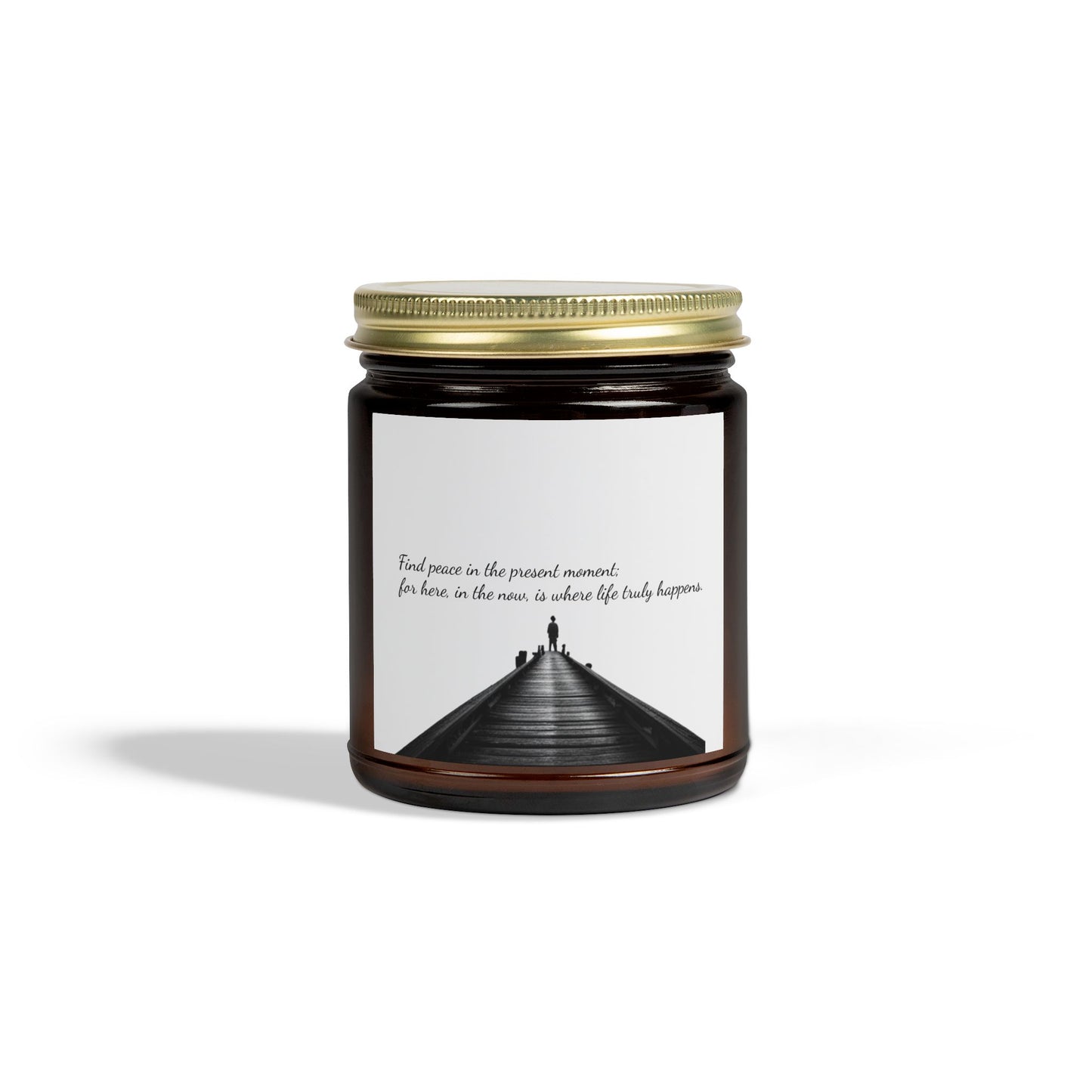 Scented Candle With Peace Quote (4oz, 9oz)